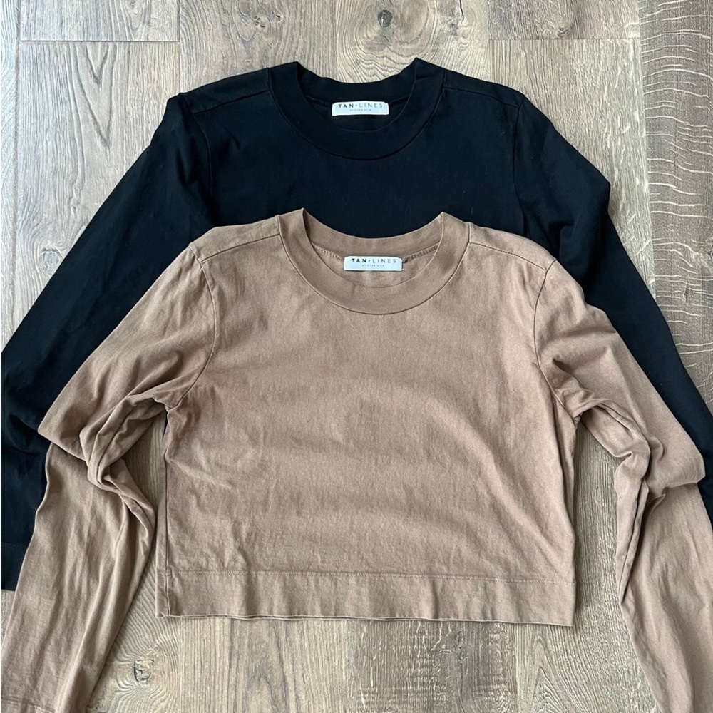 Sivan Ayla Tan+Lines cropped shirts